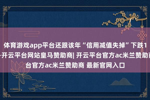 体育游戏app平台还跟该年“信用减值失掉”下跌13亿元密切关系-开云平台网站皇马赞助商| 开云平台官方ac米兰赞助商 最新官网入口