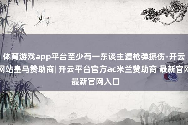 体育游戏app平台至少有一东谈主遭枪弹擦伤-开云平台网站皇马赞助商| 开云平台官方ac米兰赞助商 最新官网入口