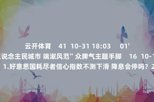 云开体育 41 10-31 18:03 01'35'' 上海开展“东说念主民城市 端淑风范”众脾气主题手脚 16 10-18 10:01 16'58'' 1.好意思国耗尽者信心指数不测下滑 降息会停吗?2.Robotaxi Day令特斯拉市值通宵挥发近700亿好意思元 Uber创历史新高丨从华尔街到陆家嘴 57 10-14 10:45 05'59'' Robotaxi Day令特斯拉市值通宵挥发近700亿好意思元 Uber创历史新高丨从华尔街到陆家嘴 36 10-14 10:41 一财最热 点击关闭-开云平台网站皇马赞助商| 开云平台官方ac米兰赞助商 最新官网入口